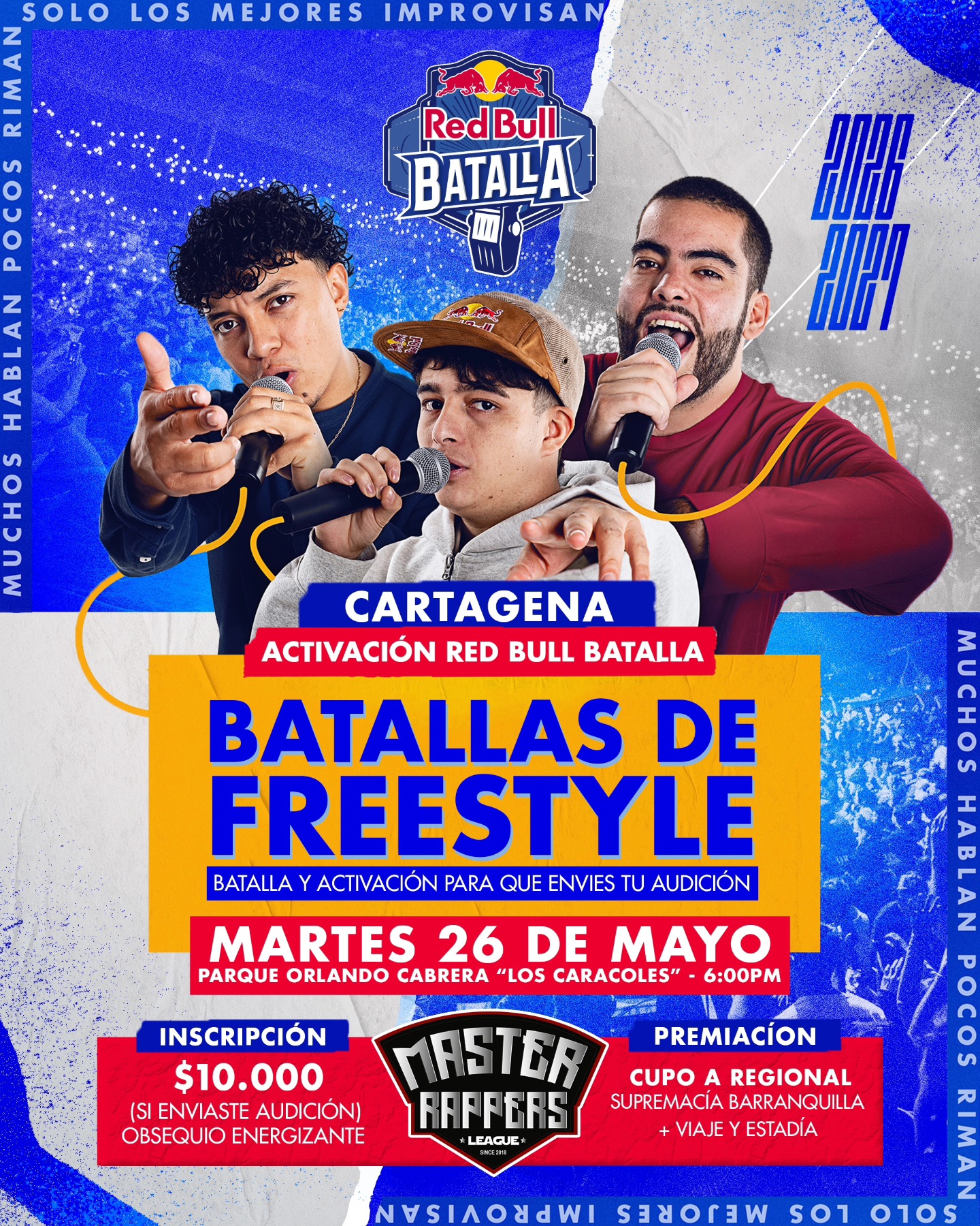 Cartagena tendrá activación oficial de Red Bull Batalla este 26 de mayo junto a Master Rappers League