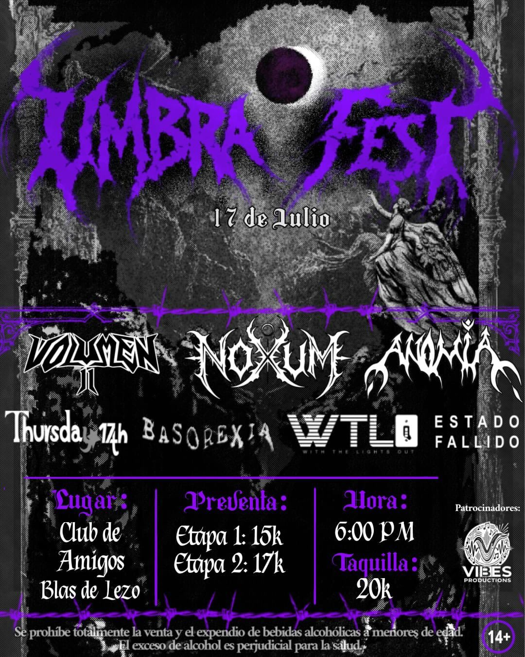 Metal, rock y comunidad alternativa se darán cita en la primera edición de Umbra-Fest