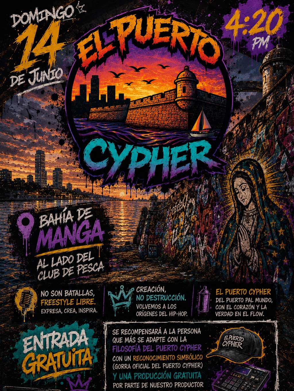 El Puerto Cypher regresa este 14 de junio en Bahía de Manga